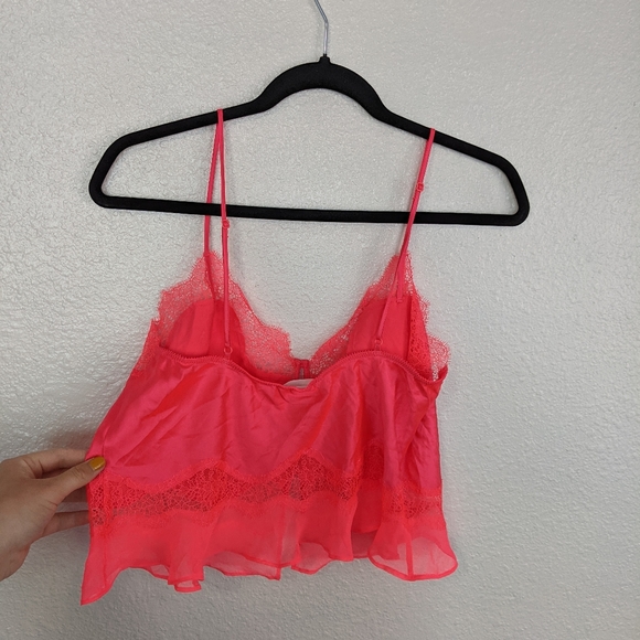 Victoria's Secret Bight Pink Lace Crop Lingerie - Picture 12 of 16